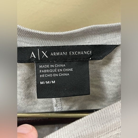 A|X ARMANI EXCHANGE Gray Long sleeve Women’s Medium Top - Picture 7 of 8